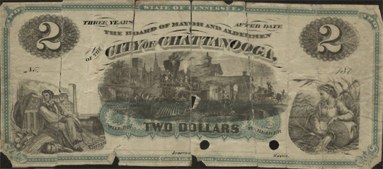 $2 G-1298 T3 City Chattanooga unissued
